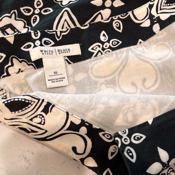 White House Black Market 100% lined A-line cotton skirt. Size 10 - Picture 3 of 3